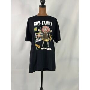 Spy x Family Anya Forger T-Shirt Women Medium Black Good Graphic Tee Crunchyroll